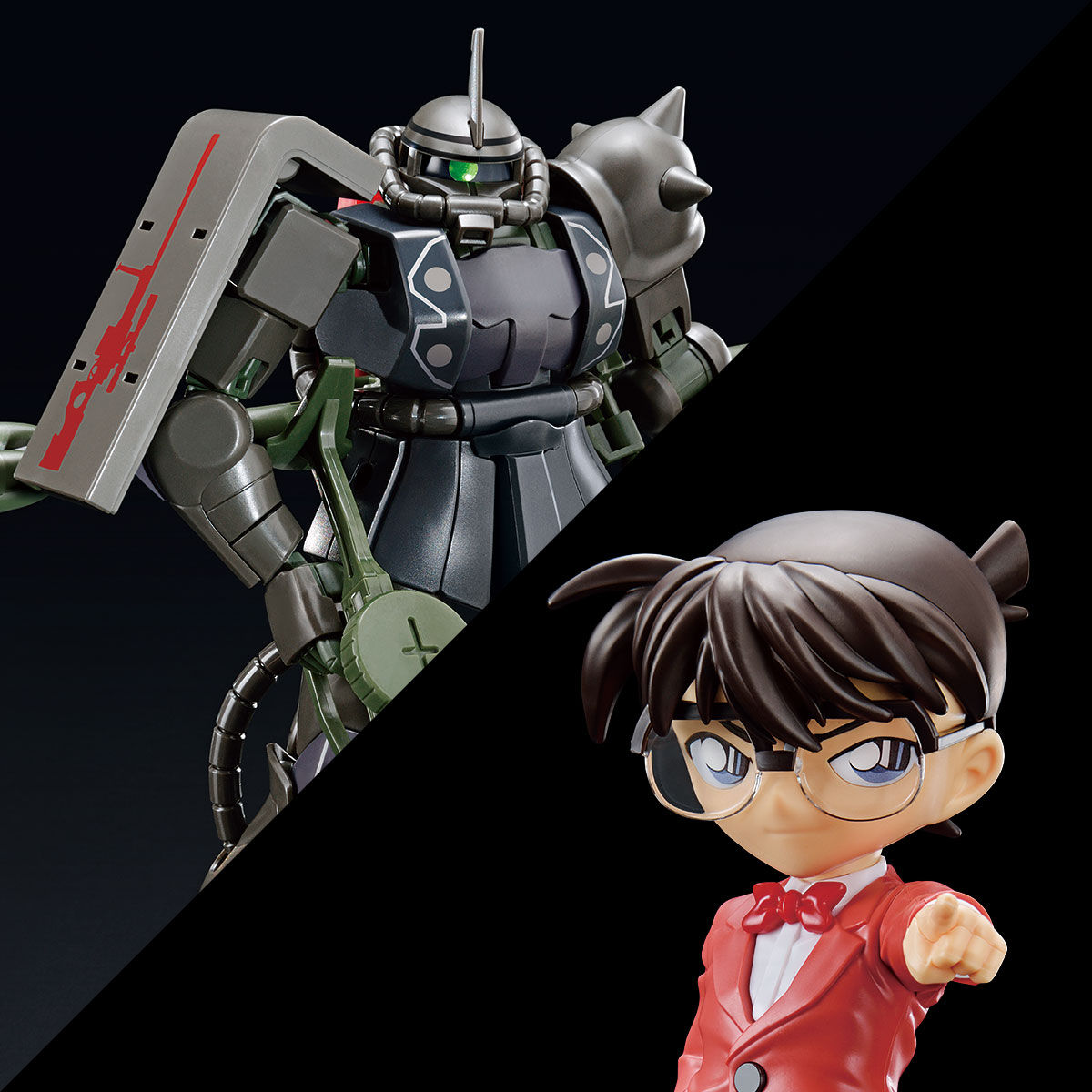 EG Edogawa Conan (MS-06S Zaku II Color) & HGUC MS-06S Zaku II (Shuuichi Akai Color)